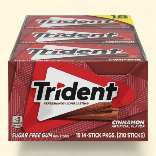 Trident Gum, Cinnamon, 14 Pieces, 15-count