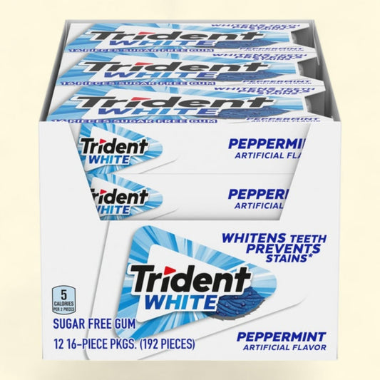 Trident White, Peppermint, 12-count