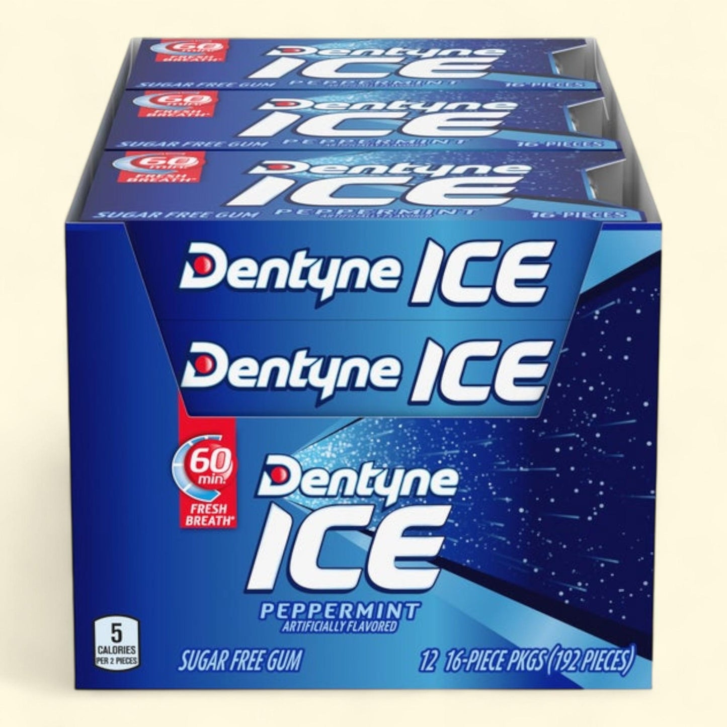 Dentyne Ice Gum, Peppermint, 12-count