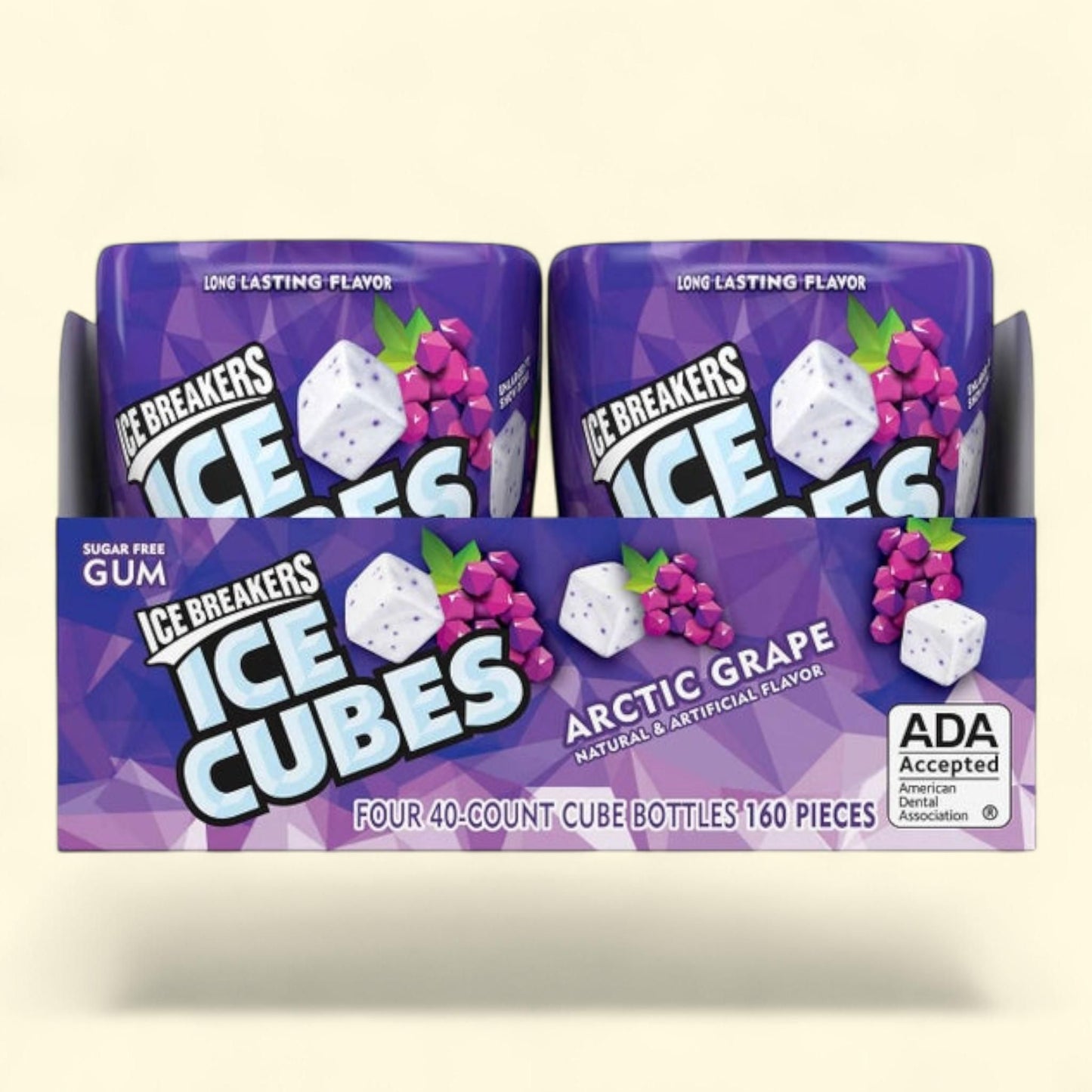 Ice Breakers Ice Cubes Sugar Free Gum, Arctic Grape, 160 pieces