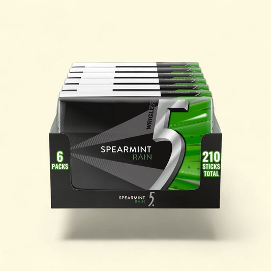 5 Gum Spearmint Rain Mega Pack (6 x 35 Sticks) — authentic US product shipped worldwide by Treatspree