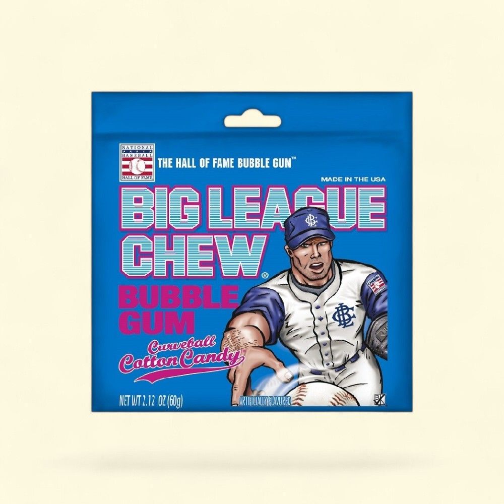 Big League Chew Cotton Candy Bubble Gum - 12 Count — authentic US product shipped worldwide by Treatspree