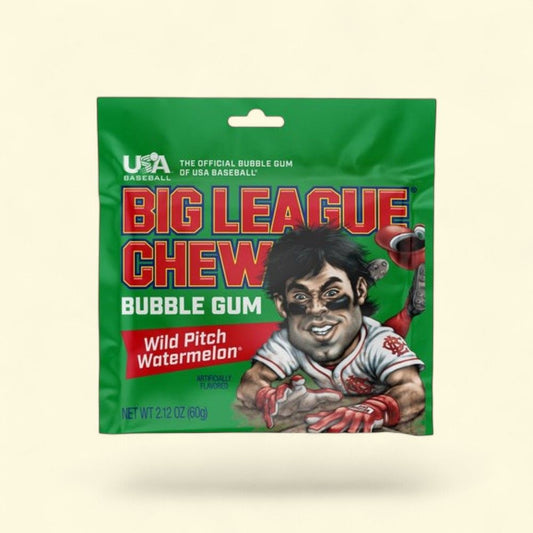 Big League Chew Watermelon Bubble Gum, 12-Pack — authentic US product shipped worldwide by Treatspree