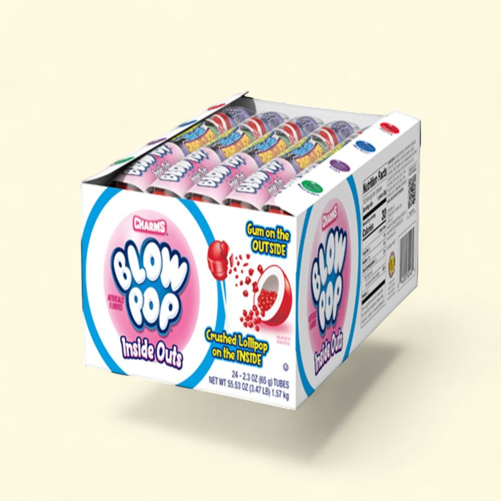 Blow Pop 8 Ball Gumball Tube 24 Count — authentic US product shipped worldwide by Treatspree