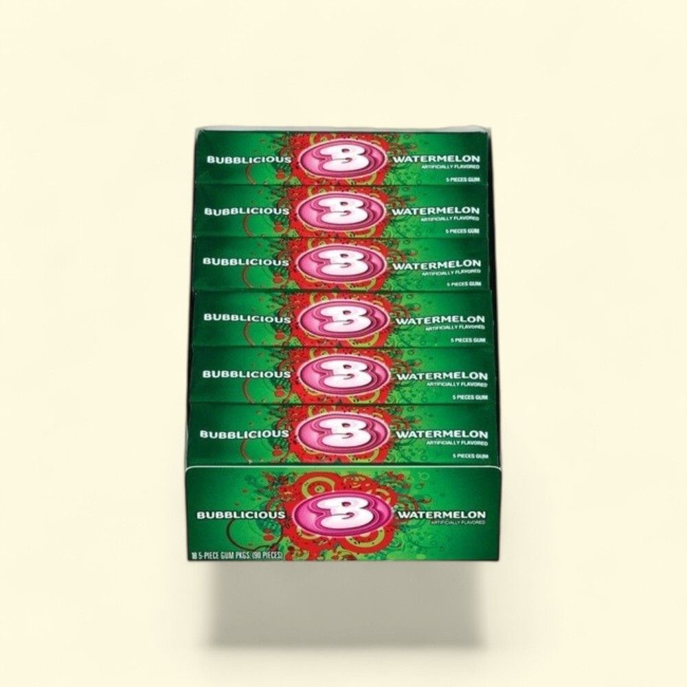 Bubblicious Watermelon Bubble Gum, 18-Pack — authentic US product shipped worldwide by Treatspree