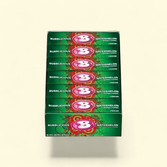 Bubblicious Watermelon Bubble Gum, 18-Pack — authentic US product shipped worldwide by Treatspree