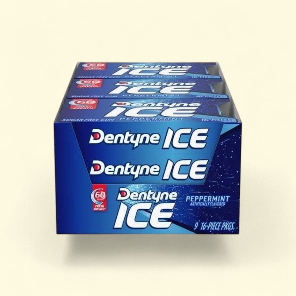 Dentyne Ice Peppermint Chewing Gum (9 Count) — authentic US product shipped worldwide by Treatspree
