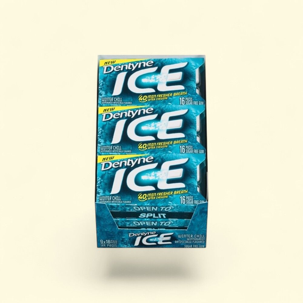Dentyne Ice Winter Chill Sugar-Free Chewing Gum, 9 Count — authentic US product shipped worldwide by Treatspree