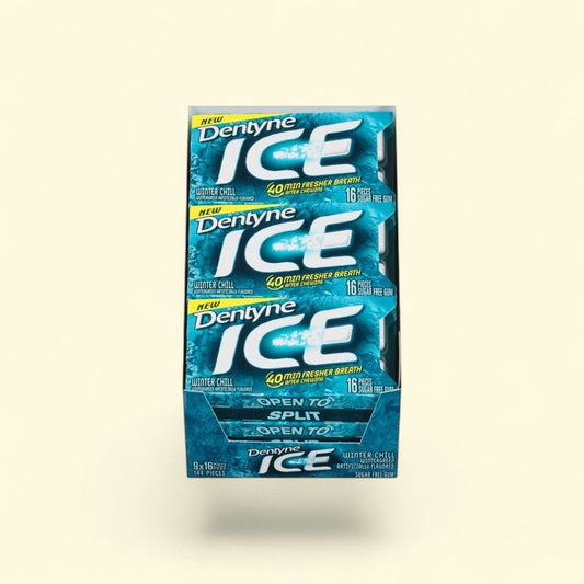 Dentyne Ice Winter Chill Sugar-Free Chewing Gum, 9 Count — authentic US product shipped worldwide by Treatspree