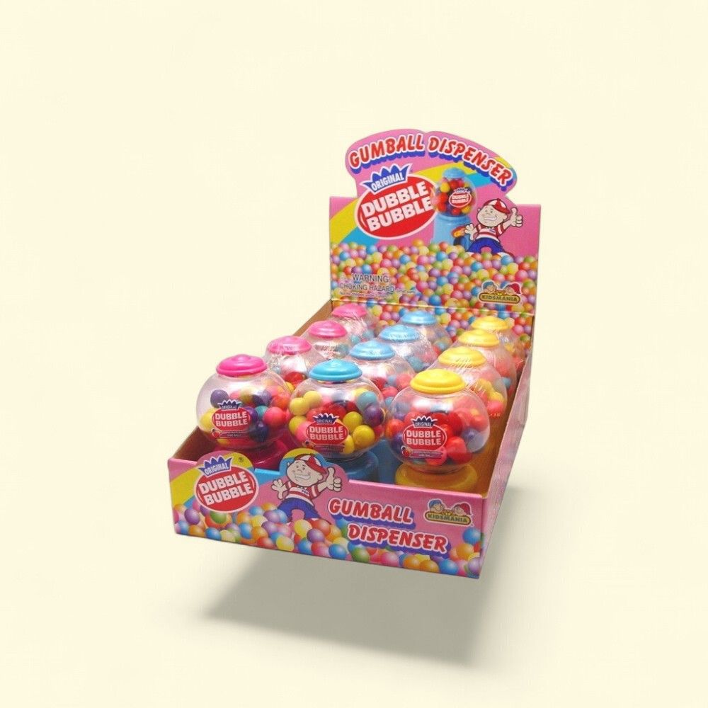 Double Bubble Mini Gumball Dispenser Machine, 12-Pack — authentic US product shipped worldwide by Treatspree