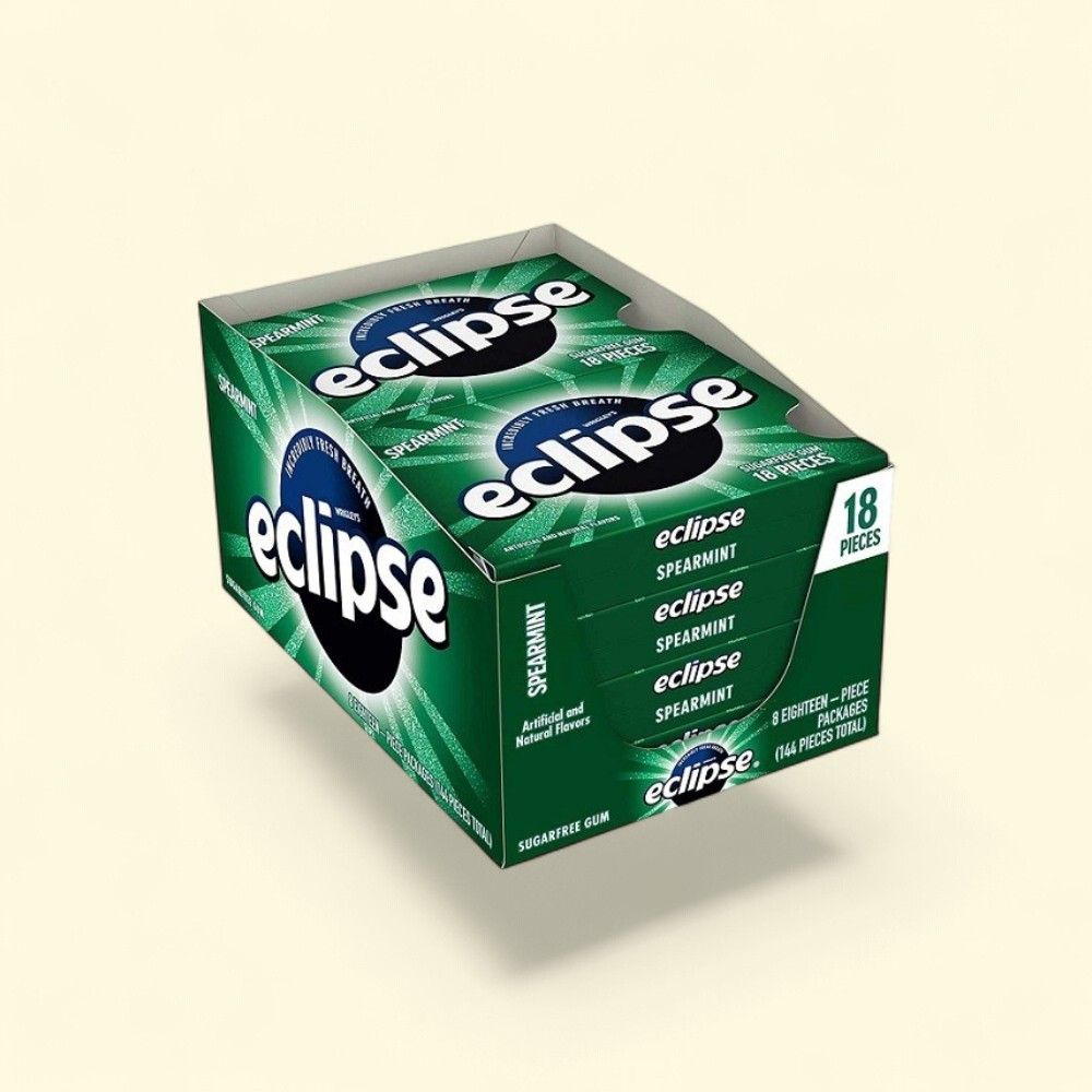 Eclipse Spearmint Sugar-Free Gum, 8 Count Pack — authentic US product shipped worldwide by Treatspree