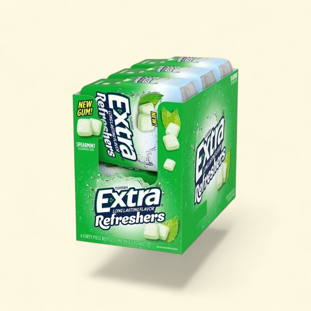 Extra Spearmint Refreshers Chewing Gum — authentic US product shipped worldwide by Treatspree