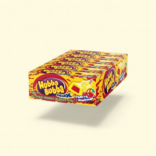 Hubba Bubba Max Cherry Lemonade Gum (18 Count) — authentic US product shipped worldwide by Treatspree