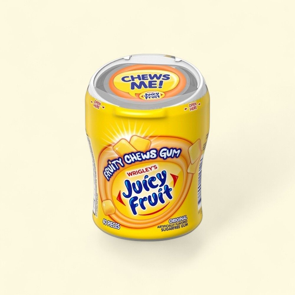 Juicy Fruit Original Chews Big Bottle (4 Count) — authentic US product shipped worldwide by Treatspree