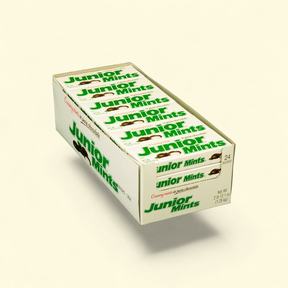 Junior Mints Regular Dark Chocolate & Peppermint Mints — authentic US product shipped worldwide by Treatspree