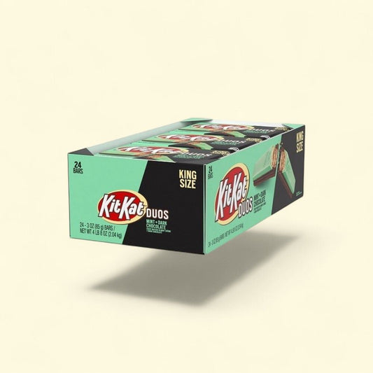 Kit Kat Dark Chocolate Mint Duos King Size Bars (24 Count) — authentic US product shipped worldwide by Treatspree