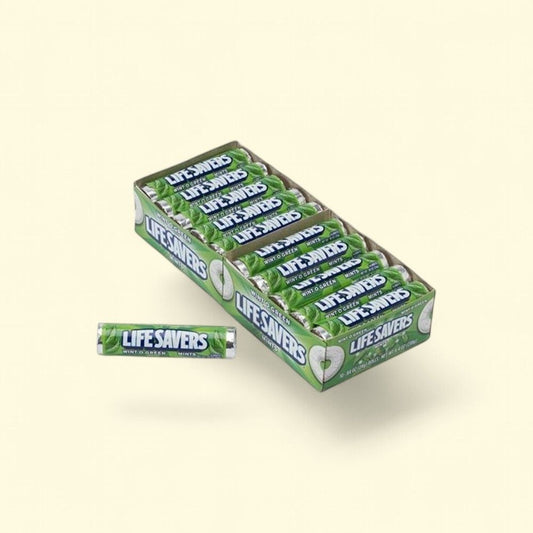 LIFE SAVERS Wint O Green Hard Candy Mint Rolls, 20 Count — authentic US product shipped worldwide by Treatspree