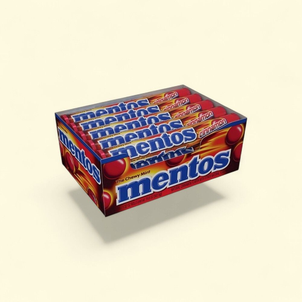 Mentos Cinnamon Chewy Mints (15 Rolls) — authentic US product shipped worldwide by Treatspree