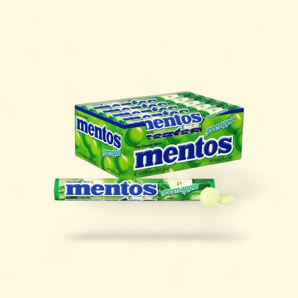 Mentos Green Apple Chewy Mints — authentic US product shipped worldwide by Treatspree