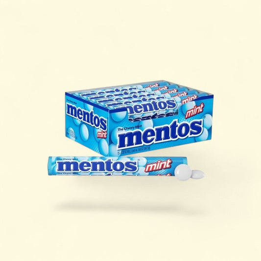 Mentos Mint Chewy Dragees Candy, 15-Count Roll — authentic US product shipped worldwide by Treatspree