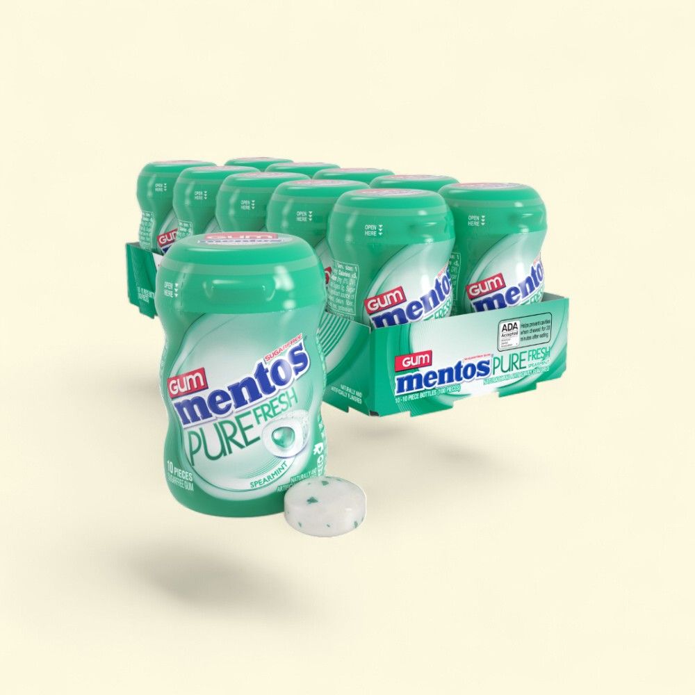 Mentos Spearmint Gum 10-Pack — authentic US product shipped worldwide by Treatspree