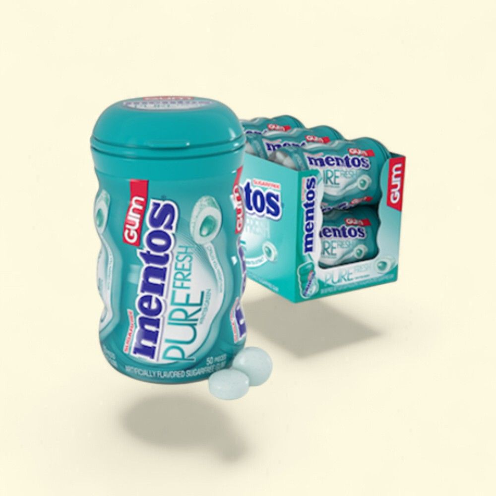 Mentos Wintergreen Pure Fresh Gum, 6 Count — authentic US product shipped worldwide by Treatspree