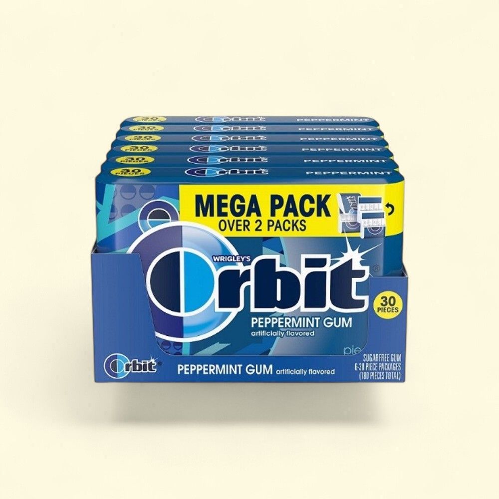 Orbit Peppermint Mega Pack Chewing Gum — authentic US product shipped worldwide by Treatspree