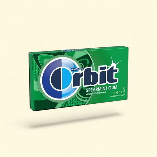 Orbit Spearmint Chewing Gum, 12 Packs (168 Pieces Total) — authentic US product shipped worldwide by Treatspree