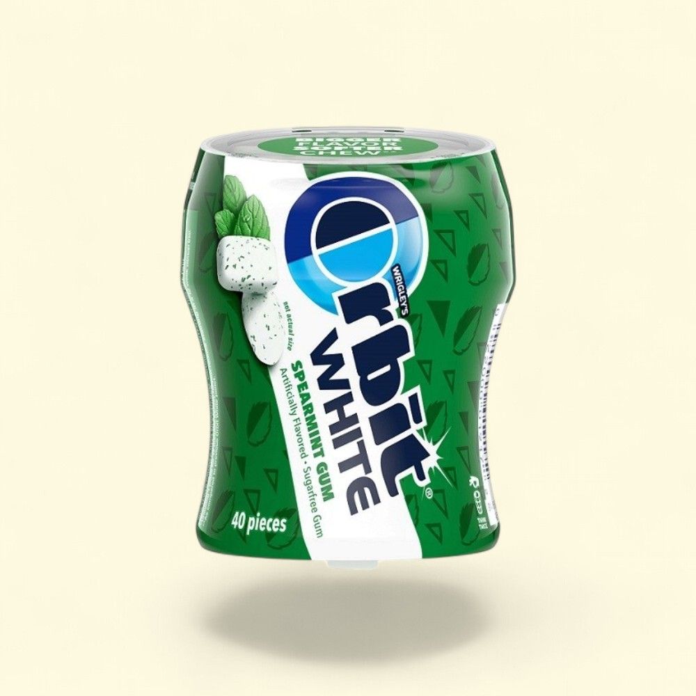 Orbit White Spearmint Soft Chews Bottle, 4 Count — authentic US product shipped worldwide by Treatspree