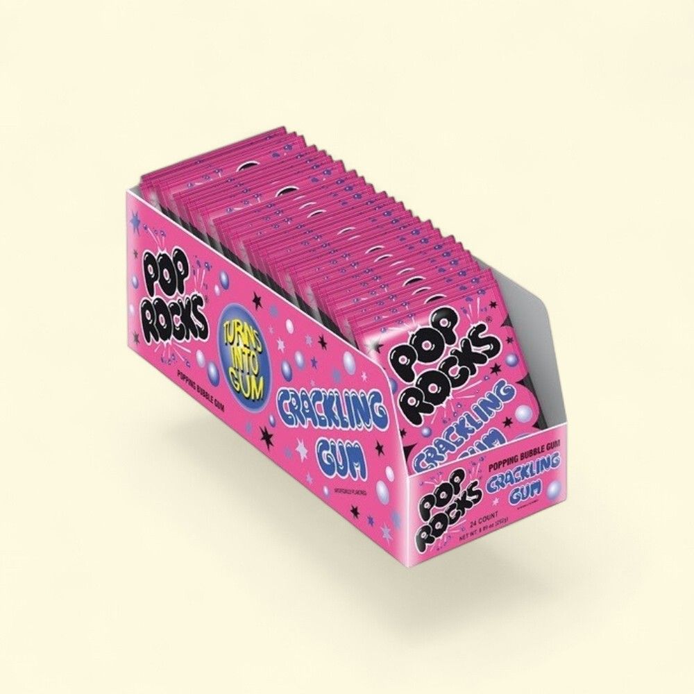 Pop Rocks Crackling Gum, Slim Box, 24 Count — authentic US product shipped worldwide by Treatspree