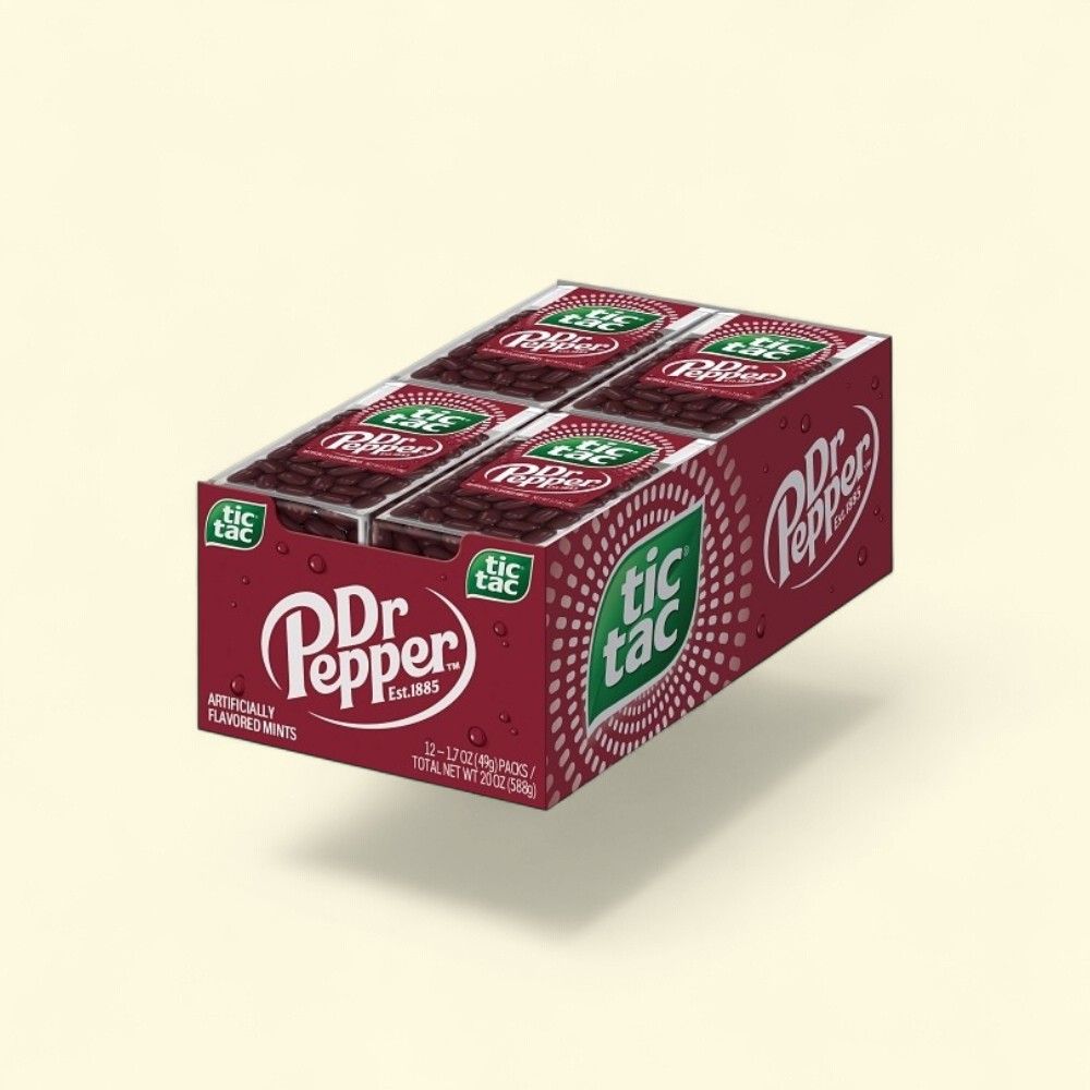 Tic Tac Dr Pepper Mints, 12-Count Pack — authentic US product shipped worldwide by Treatspree