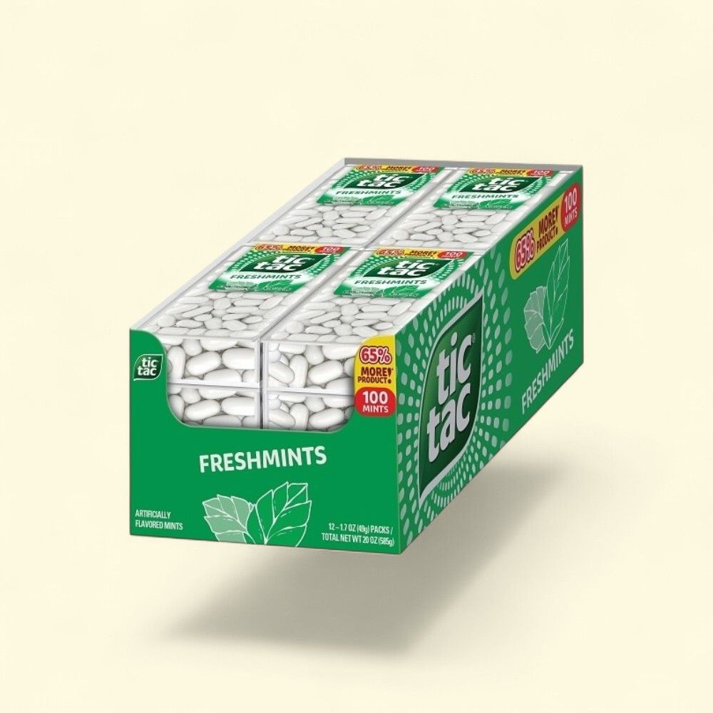 Tic Tac Freshmints Mints, 12-Count (T100) — authentic US product shipped worldwide by Treatspree