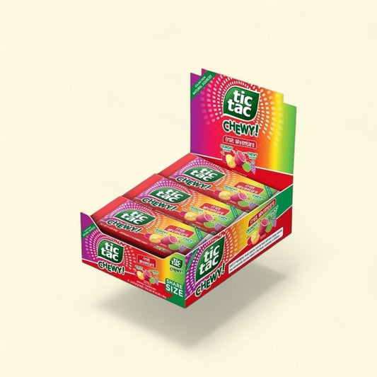 Tic Tac Fruit Adventure Chewy Candy, 12 Count (3.4oz) — authentic US product shipped worldwide by Treatspree