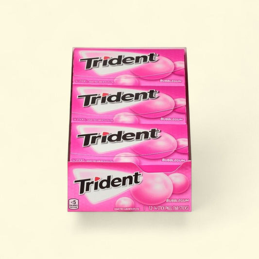 Trident Bubble Gum (12 Count) — authentic US product shipped worldwide by Treatspree