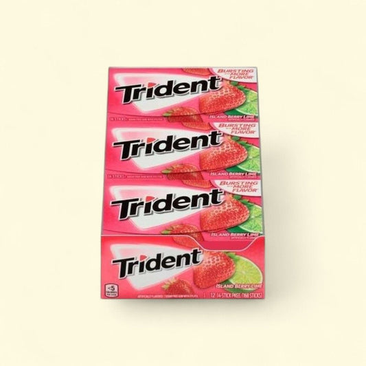 Trident Island Berry Lime Sugar-Free Gum (12 Packs) — authentic US product shipped worldwide by Treatspree