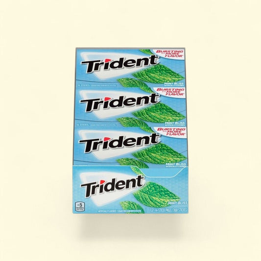 Trident Mint Bliss Sugar-Free Gum, 12 Count — authentic US product shipped worldwide by Treatspree