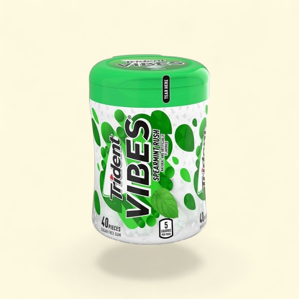 Trident Vibes Spearmint Rush Sugar-Free Gum - 4 Count — authentic US product shipped worldwide by Treatspree