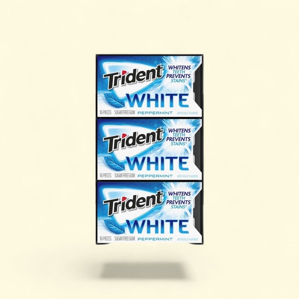 Trident White Peppermint Sugar-Free Gum, 9 Count — authentic US product shipped worldwide by Treatspree
