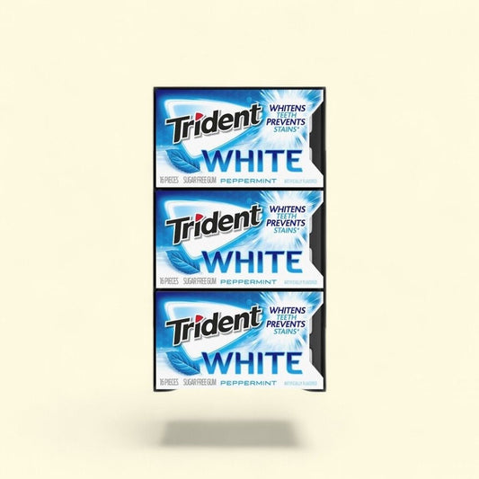 Trident White Peppermint Sugar-Free Gum, 9 Count — authentic US product shipped worldwide by Treatspree