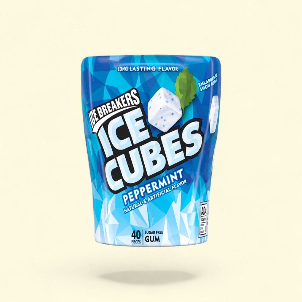 ICE BREAKERS Ice Cubes Peppermint Chewing Gum – authentic US product shipped worldwide by Treatspree