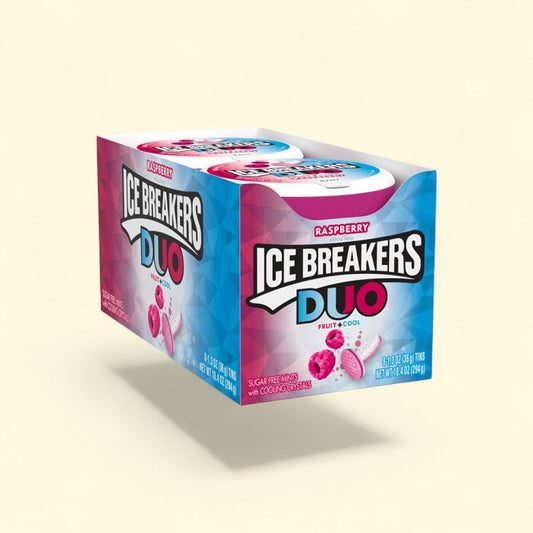 Ice Breaker Raspberry Duo Mints, 8-Count — authentic US product shipped worldwide by Treatspree