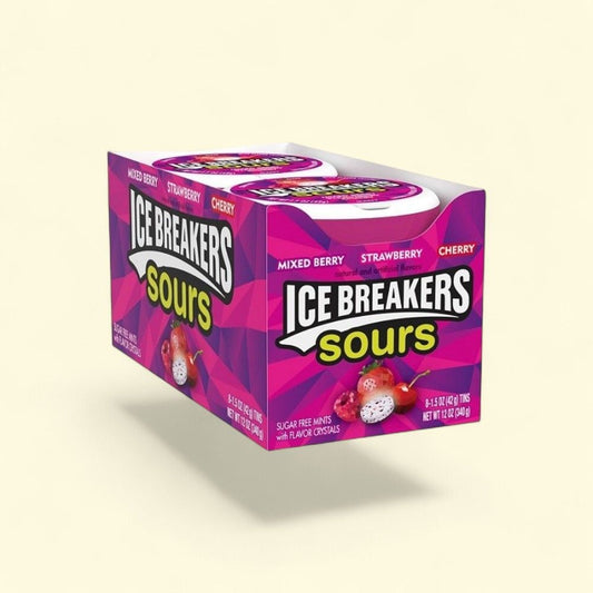Ice Breakers Sours Berry Mints - 8 Count — authentic US product shipped worldwide by Treatspree