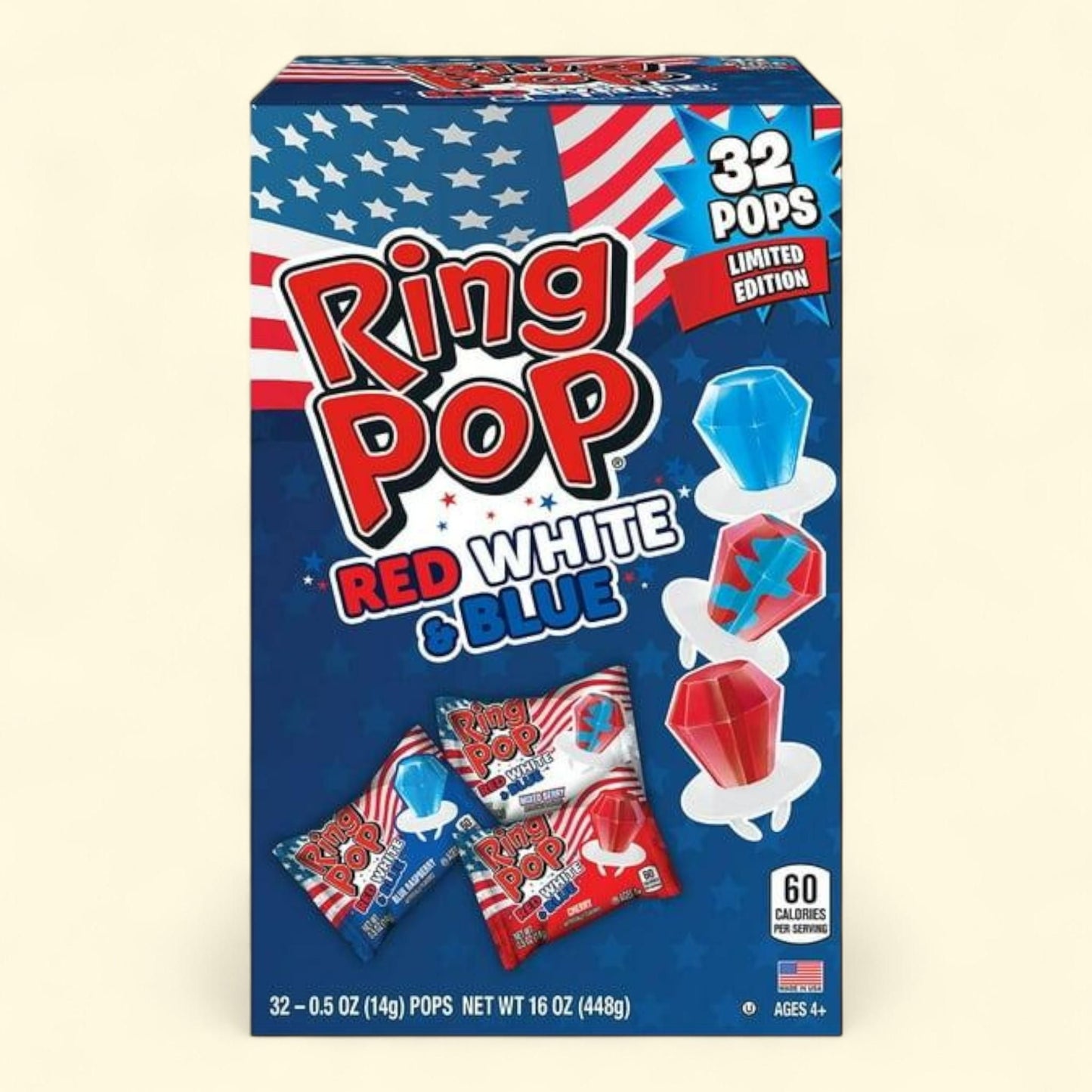 Ring Pop Variety Pack, 32 ct — authentic US product shipped worldwide by Treatspree