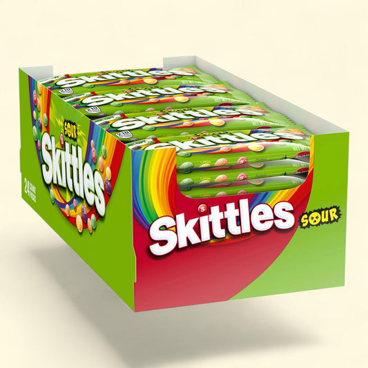 Skittles Bite Size Candy, Sour, 1.8 oz, 24-count