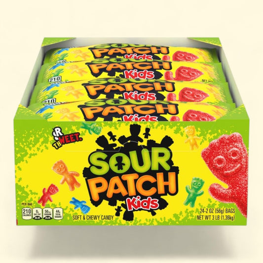 Sour Patch Kids Soft & Chewy Candy, 2 oz, 24-count