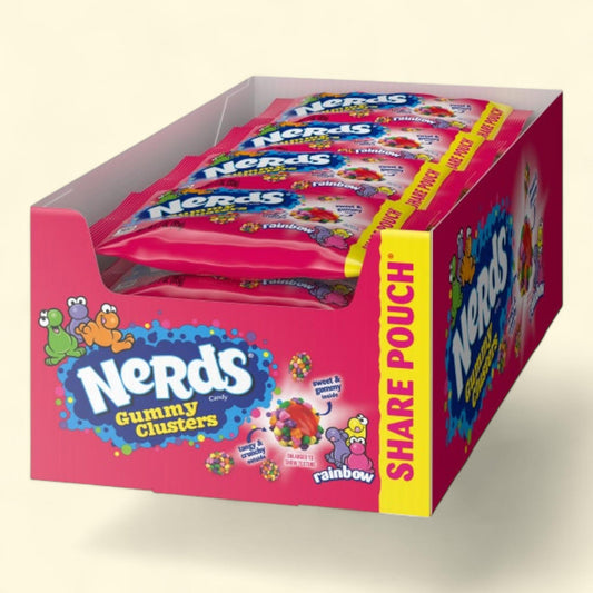 Nerds Candy Gummy Clusters, Rainbow, 3 oz, 12-count