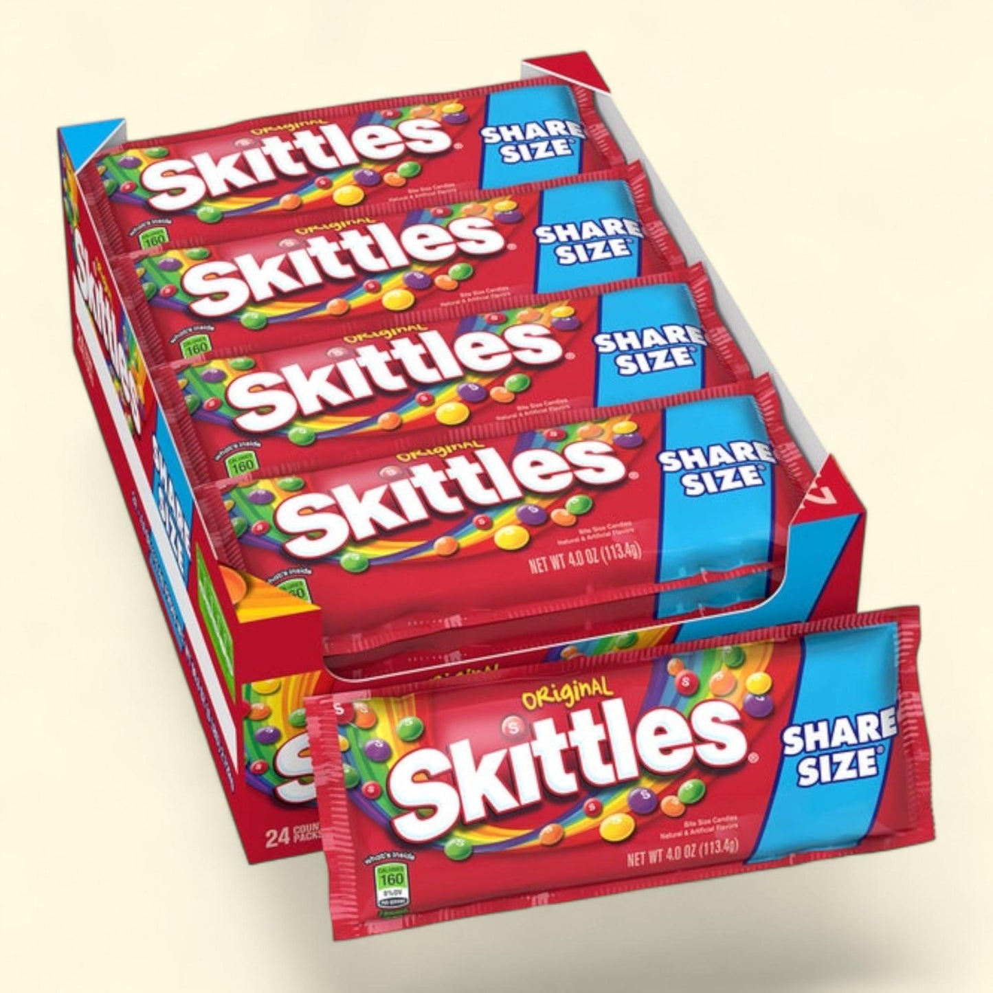 Skittles Bite Size Candy, Original, 4 oz, 24-count