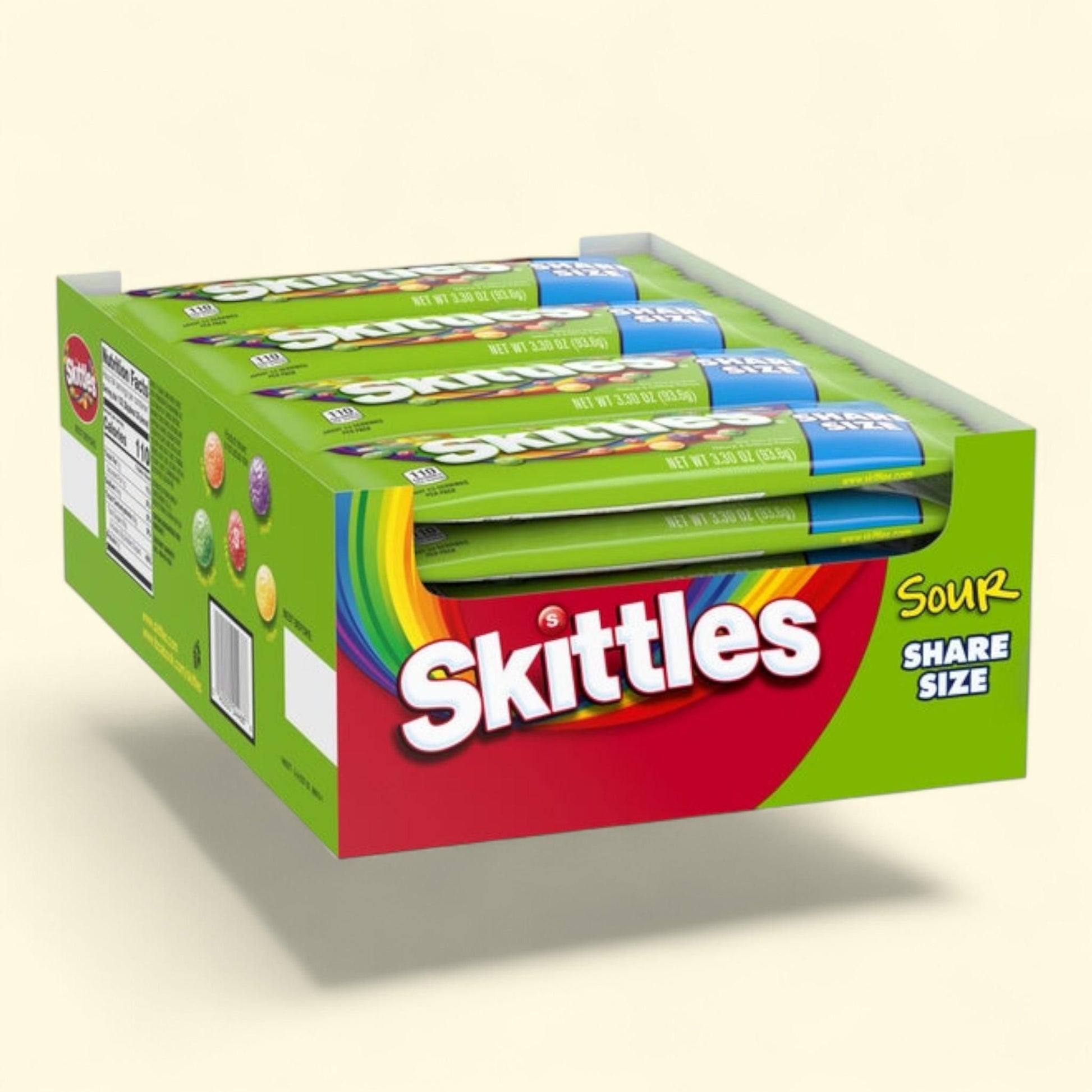 Skittles Bite Size Candies, Sour, 3.3 Oz, 24-Count