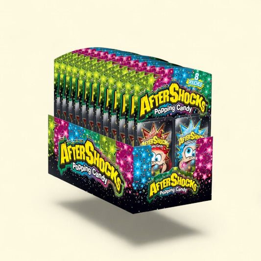 Aftershocks Popping Candy, Cherry & Blue Raspberry (12 Count) — authentic US product shipped worldwide by Treatspree