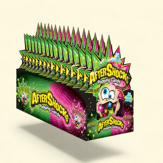 Aftershocks Green Apple Popping Candy (16 Count, 1.06 oz) — authentic US product shipped worldwide by Treatspree